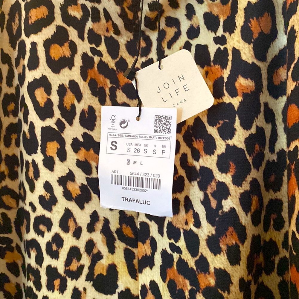 Zara Trafaluc Mini Slip Leopard Print Dress - Picture 3 of 4